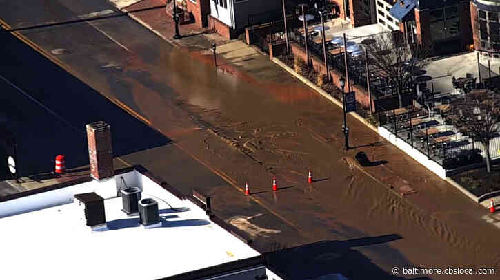 Both Directions Of MD 144 Shut Down After Water Main Break In Catonsville
