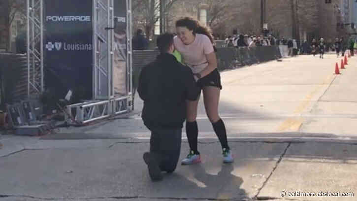 WATCH: Marathon Runner Surprised By Marriage Proposal At Finish Line