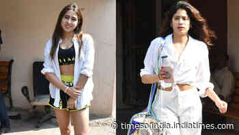 Fashion faceoff: Sara Ali Khan and Janhvi Kapoor, who wore the tie-up shirt better?