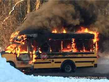 Driver saves students as school bus burns in Long Sault