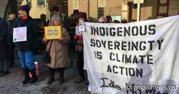 Demonstrators rally in support of — and against — Teck’s Frontier mine project