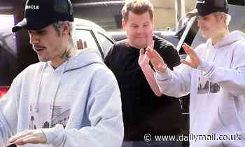 Justin Bieber breaks down a dance routine for James Corden ahead of appearance on The Late Late Show