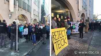Duelling demonstrations held for and against Teck's $20B Frontier oilsands mine