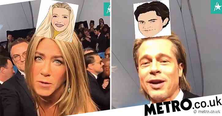 Brad Pitt and Jennifer Aniston find out which Friends characters they are on SAG Awards red carpet and spoiler alert… she’s not Rachel