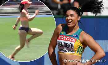 'Jiggling' Michelle Jenneke hits the track after being injured and leaves little to the imagination