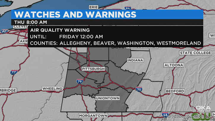 Pittsburgh Weather: Pittsburgh, Clairton And Other Parts Of Western Pa. Under Code Orange Air Quality Alert