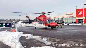 One person airlifted to hospital after Whitby crash