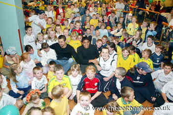 Bolton Wanderers football club's Junior Whites meet Bolton Wanderers Brazilian players Mario Jardel and Emerson Thome