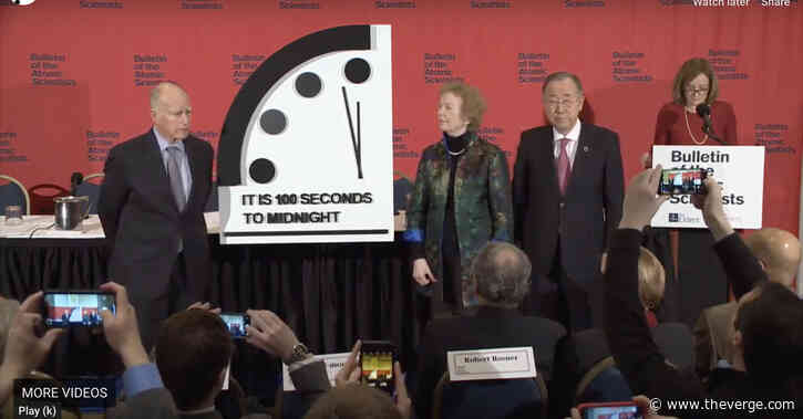The Doomsday Clock is now at 100 seconds to midnight