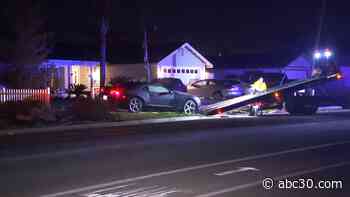 Gunshot victim crashes vehicle into pole in Corcoran, police investigate as homicide