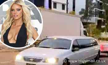 Sophie Monk arrives for her radio interview in an OTT stretch limo