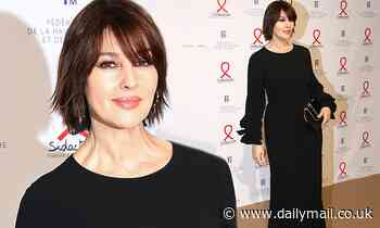 Monica Bellucci oozes glamour in an elegant black gown