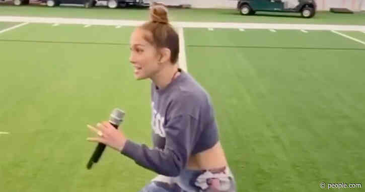 Jennifer Lopez Says She’s ‘Ready to Go’ During Super Bowl Rehearsal Video: ‘Waiting for My Cue’