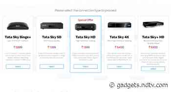 Tata Sky HD Set-Top Box Price Discounted By Rs. 100, Now Priced at Rs. 1,399