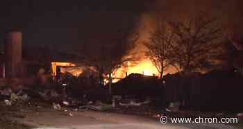 Massive explosion at warehouse on Gessner rocks west Houston