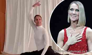 Celine Dion, 51, drops into a perfect split... following beautiful tribute to her late mother 