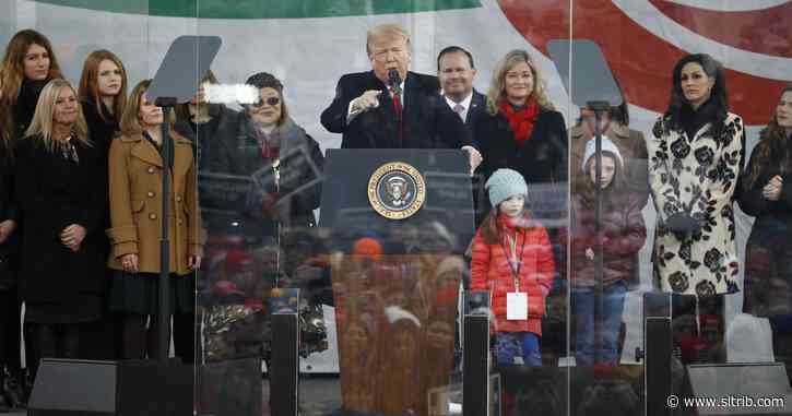 Trump, a late convert to cause, attends anti-abortion rally