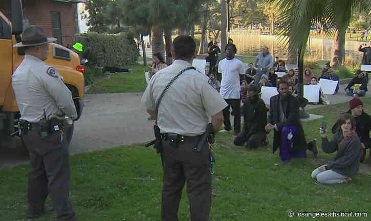 Attempt To Clear Homeless Encampment In Echo Park Turns Into Confrontation