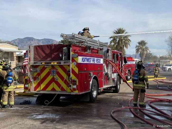 Crews respond to mobile home fire on Tucson’s northwest side