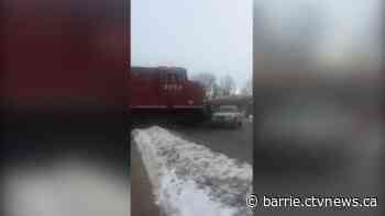 Moments of terror before train smashes into SUV stalled on Alliston tracks