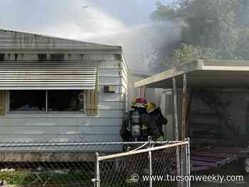 Trailer Fire on Tucson's Northwest Side