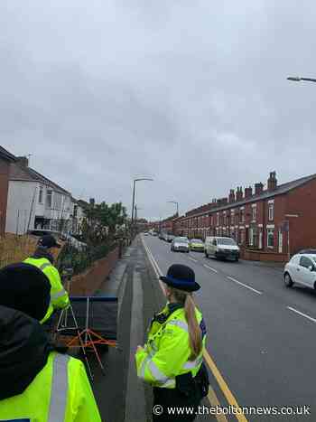 Police carry out speed checks on drivers in Tonge Fold
