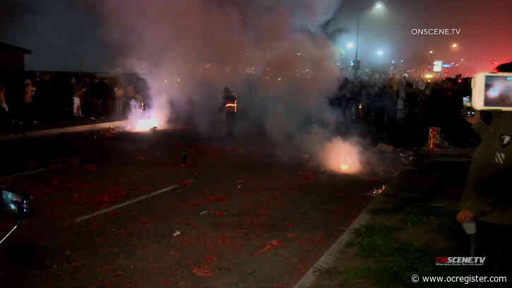 Commercial fireworks into Lunar New Year festival crowd sends 8 to hospital