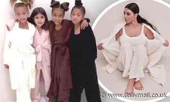 Kim Kardashian's daughter North steals the show as she poses with Penelope in custom SKIMS outfits