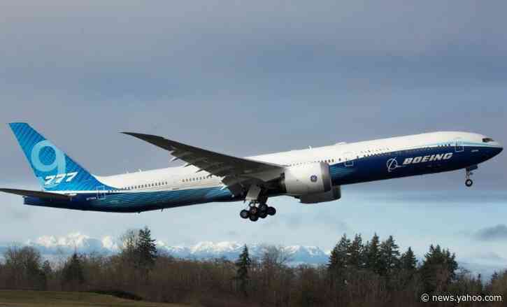 Boeing's new 777X airliner takes off on first flight