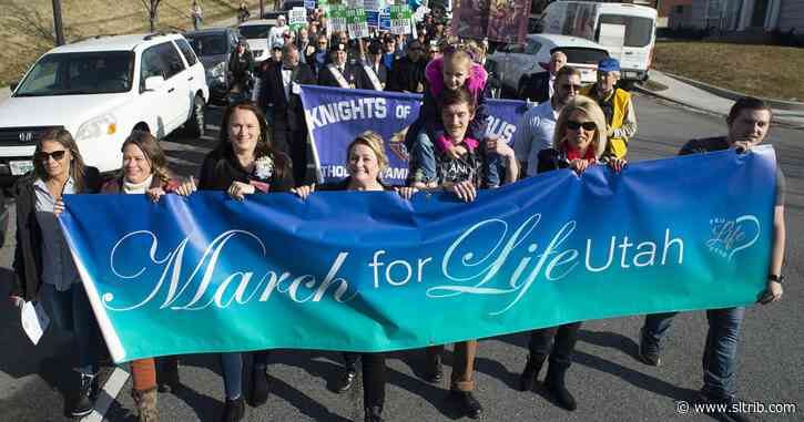 Utahns marched to the Capitol to protest abortion, and lawmaker promises to push for a ban