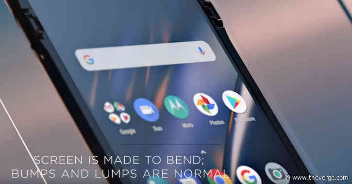 Motorola on the Razr’s folding screen: ‘bumps and lumps are normal’