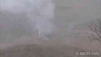 Helicopter crash sparks brush fire in Southern California; injuries unknown