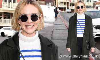 Carey Mulligan dresses cozy for the brisk weather in Utah as she attends the Sundance Film Festival