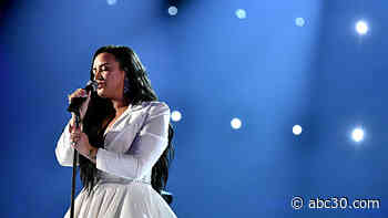 Demi Lovato makes emotional return to Grammys stage with new song 'Anyone'