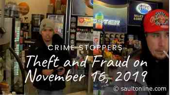 Crime Stoppers: Theft and Fraud on November 16, 2019