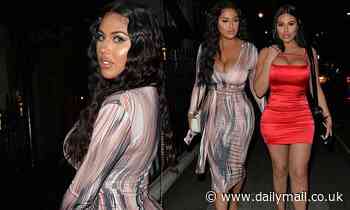 Love Island Anna Vakili and sister Mandy show off busty curves night out London