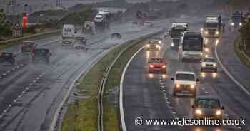 Two lanes of M4 closed near Bridgend following four-vehicle crash