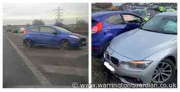 Video of car doing U-turn into oncoming traffic on M62