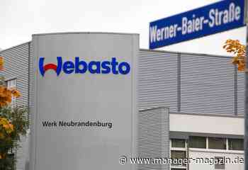 Corona-Virus: Autozulieferer Webasto bestätigt Infektion eines deutschen Mitarbeiters