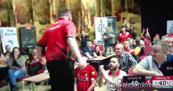 Welsh darts player jumps into hostile crowd to confront them after being heckled during big match