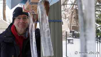 Why this man is using a machine to grow icicles in his backyard