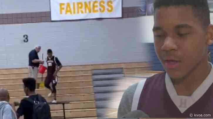 Mesa 8th grader goes viral after video showed him helping janitor clean stands
