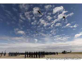 408 Tactical Helicopter Squadron conducting training northeast of Edmonton