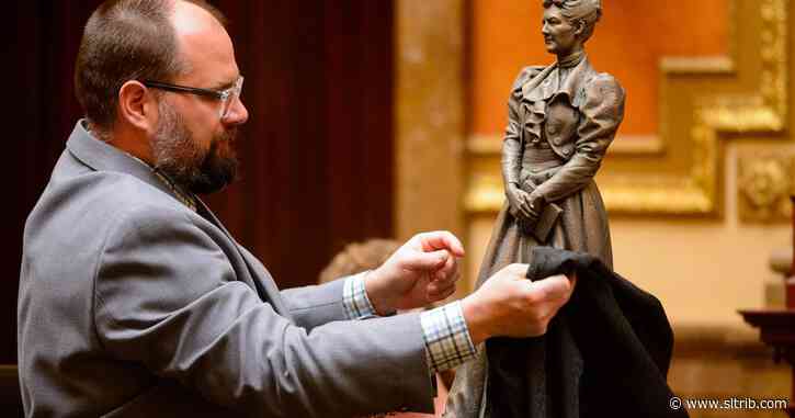 Two-foot replica debuts of Martha Hughes Cannon statue planned for U.S. Capitol