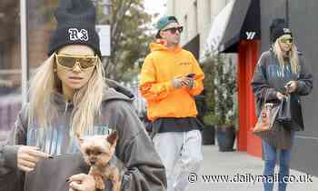 Jessica Hart and NASCAR driver boyfriend James Kirkham go for breakfast in LA in his $361K Mercedes