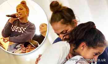 Jennifer Lopez gets a visit from daughter Emme during Super Bowl halftime show rehearsals