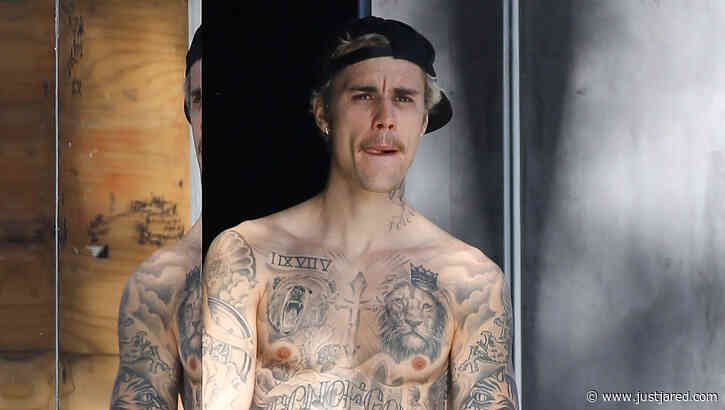 Shirtless Justin Bieber Shows Off His Muscles During Workout