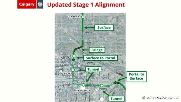 Committee reveals new path for Green Line LRT through downtown Calgary