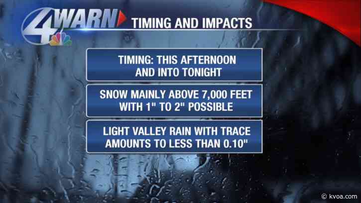 Light rain and snow this afternoon and tonight!
