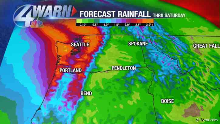 Several inches of rain and snow for the Pacific Northwest!